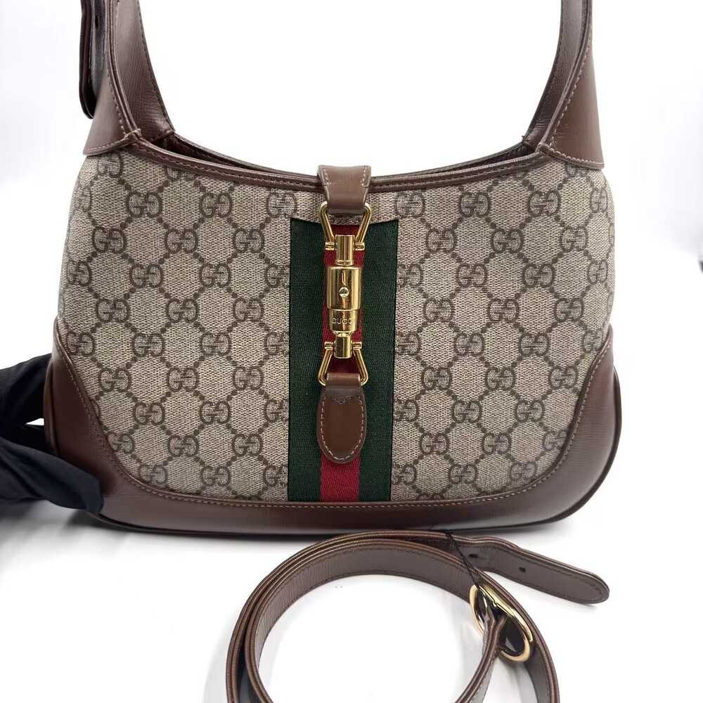 Hj Gucci Jackie Gg Supreme Brown #236181G20B - Picture 12 of 12